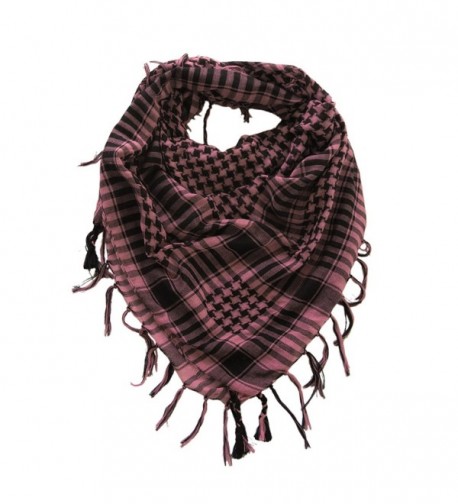 TrendsBlue Trendy Plaid & Houndstooth Check Soft Square Scarf-Diff Colors Avail - Mauve & Black - CT187ON3OSC