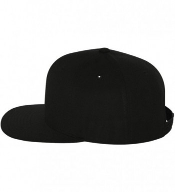 Original Yupoong Pro-Style Wool Blend Snapback Snap Back Blank Hat Baseball Cap 6098M - Black - CZ1181RMR7P
