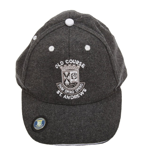 Old Course St Andrews Golf Baseball Cap With Adjustable Strap - 5 Colors (One Size) (Charcoal) - C011JA3AFFD