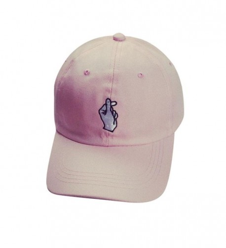 UPLOTER Adult Fashion Caps Baseball Caps Adjustable Hip Hop Finger Sun Caps - Pink - CT12K1RZM65