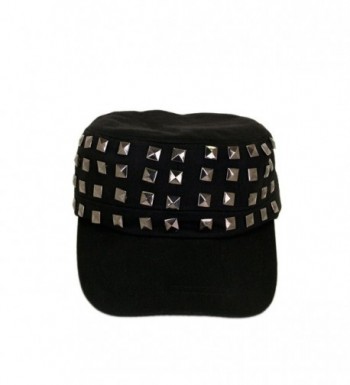 Adjustable Cotton Military Style Studded in Women's Newsboy Caps