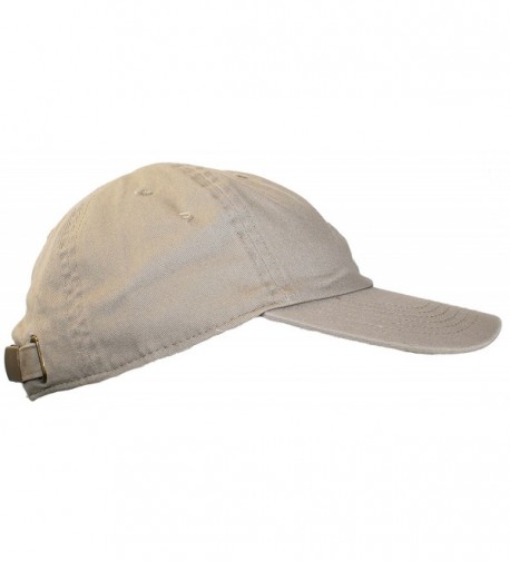 Ted and Jack Oceanside Solid Color Adjustable Baseball Cap - Khaki Tan - CB1219NZF7V