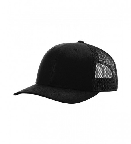 Richardson Twill Mesh Back Trucker Snapback Hat -- Black - CH17AAHTZ0Q