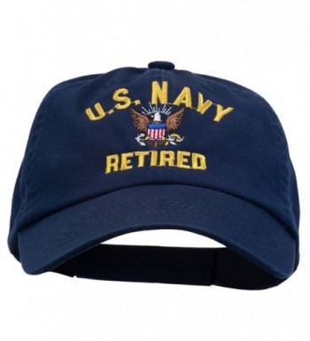 E4hats Navy Retired Embroidered Spun