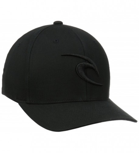 Rip Curl Men's RC Icon Flexfit Cap - Black/Black - CX11RNG9VSD
