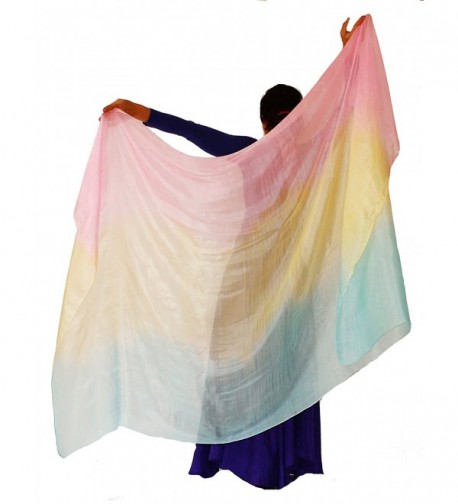 Nahari Silks 100 Habotai Rainbow in Wraps & Pashminas