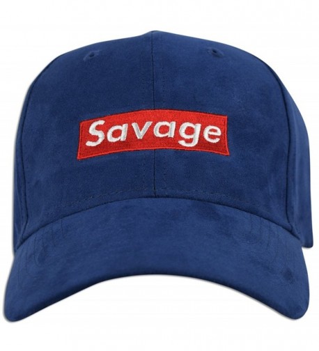 JLGUSA Savage Embroidered Dad Cap Hat Adjustable Polo Style Unconstructed - Polyester Navy - CU188AAMTAD