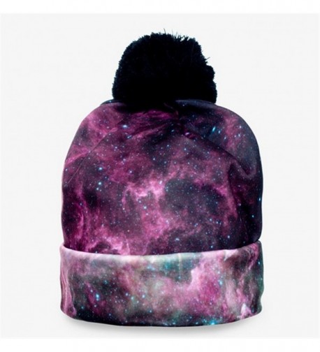 Fashion Winter Beanies Sports Purple - Deep Purple Starry Sky - CE12N7X1SHC