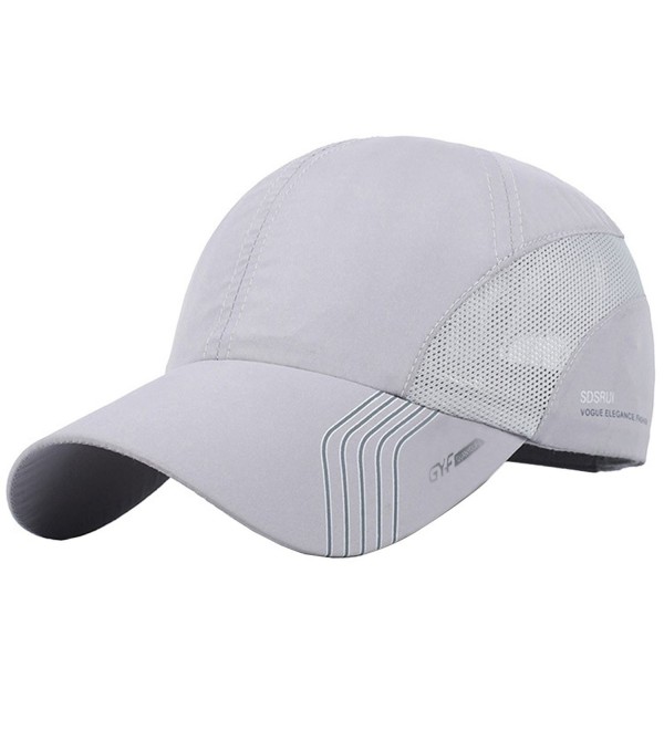 New UV Quick-drying Waterproof Baseball Cap Outdoor Lightweight UV Protection Hats - Light Gray - CW17YGHACSY