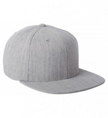 Premium Blank Flexfit Yupoong 110F Wool Blend Solid Snapback Cap Hat & 2-Tone - Heather - CY11LUN7LAJ