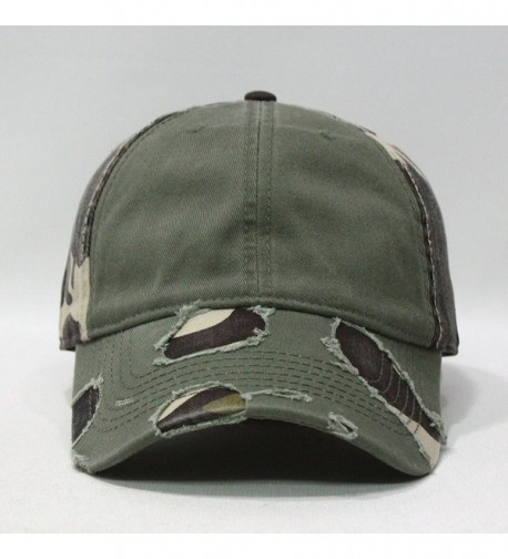 Camouflage Distressed Profile Baseball Adjustable