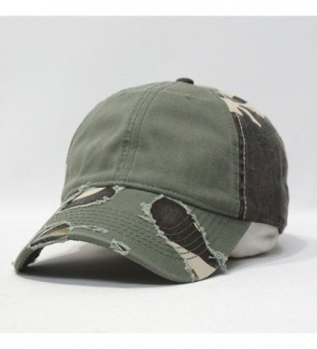 Camouflage Distressed Profile Baseball Adjustable in Men's Baseball Caps