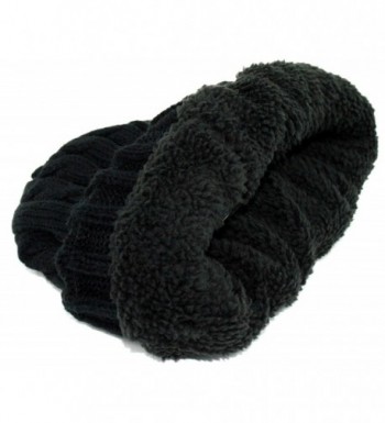 Winter Comfort Knitted Beanie Fleece in Women's Skullies & Beanies
