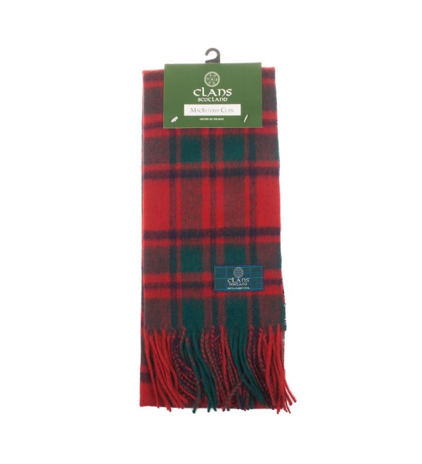 Clans Of Scotland Pure New Wool Scottish Tartan Scarf Macintosh Clan (One Size) - CF123BWPW7B