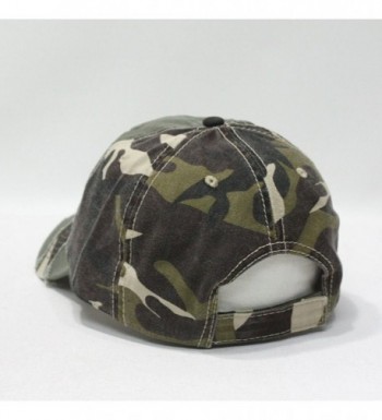 Camouflage Distressed Profile Baseball Adjustable Olive Green/Brown ...