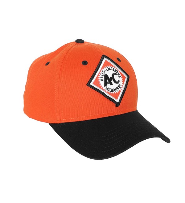 Allis Chalmers Hat- Vintage Milwaukee Logo- Orange and Black - C51274J1LU9