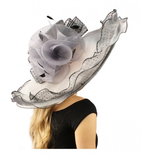 Floral Floppy Organza Dressy Hat