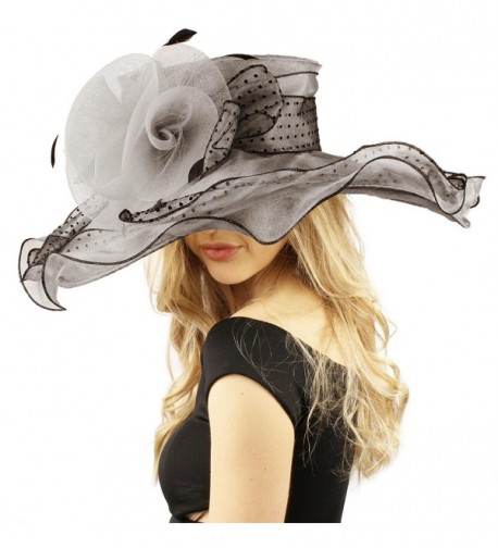 Floral Floppy Organza Dressy Hat in Women's Sun Hats