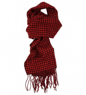 Love Lakeside-Women's Cashmere Feel Winter Plaid Scarf (One- Black and Red Houndstooth) - CO12N1FAZ98