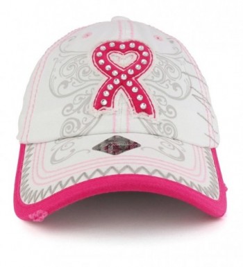 Breast Cancer Ribbon Embroidered Baseball