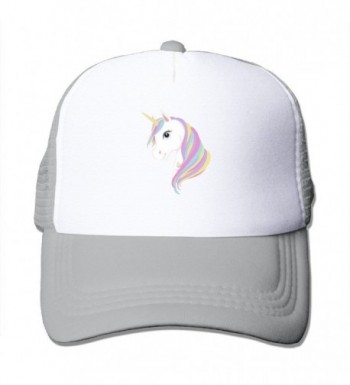 Adult Unicorn Print Caps Funny Baseball Mesh Hats For Men Womens Black - Ash - C0185Y0M7ZD