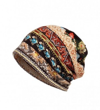 Staron Unisex Cotton Scarf Hat Ruffle Cancer Beanie Collar Turban Head Wrap Cap - Coffee - CE188YGSCES