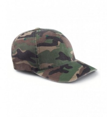 Yupoong Flexfit Cotton Camouflage Baseball Cap 6977CA - Green Camo - C6116FP9CJ1