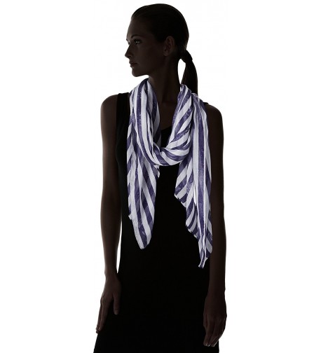 Womens Washed Stripe Americana Fringe in Fashion Scarves