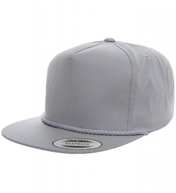 Yupoong Classic Poplin Golf Flatbill Snapback by Flexfit - Grey - C712DVSUEJV