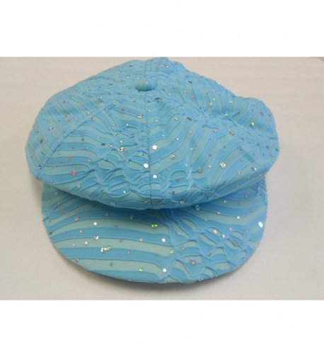 Light Blue Sparkle Newsboy Cap