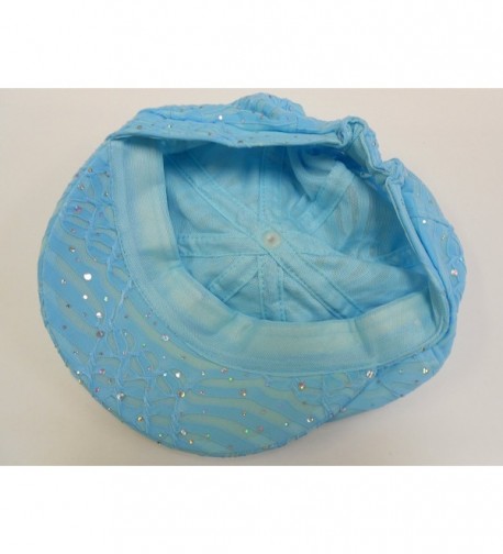 Light Blue Sparkle Newsboy Cap in Women's Newsboy Caps