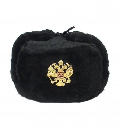 Russian Army KGB Military Fur Hat Ushanka w/Imperial Eagle Crest Badge *BLACK/SMALL* - CH11ITSEAWF