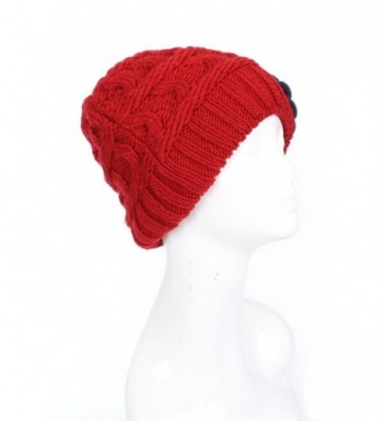 BSB Burgundy Beanie Winter Fleece in Women's Skullies & Beanies