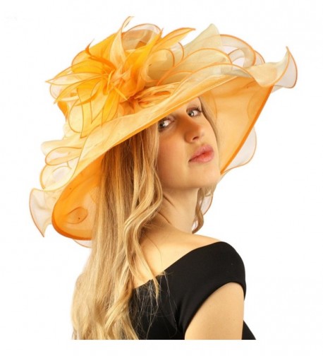 Stylish Ruffle Feathers Organza Hat