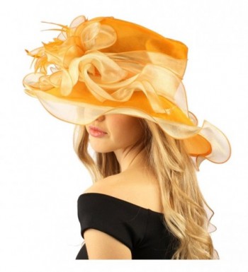 Stylish Ruffle Feathers Organza Hat in Women's Sun Hats