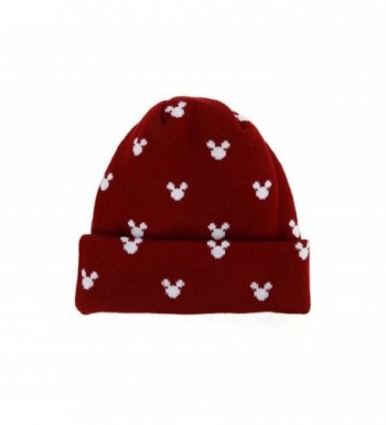 MACARON Unisex-Adult Mickey Beanie Mickey Skull Hat - Wine - CR1274ZTO1L