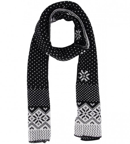 Womens Winter Chunky Crochet Snowflake in Fashion Scarves