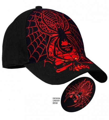 Hot Leathers Black Widow Ball Cap in Black - CU12GZEEPFH