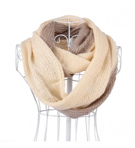 Winter Knitted Infinity Warmer Contrast in Cold Weather Scarves & Wraps