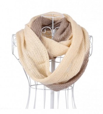 Winter Knitted Infinity Warmer Contrast in Cold Weather Scarves & Wraps