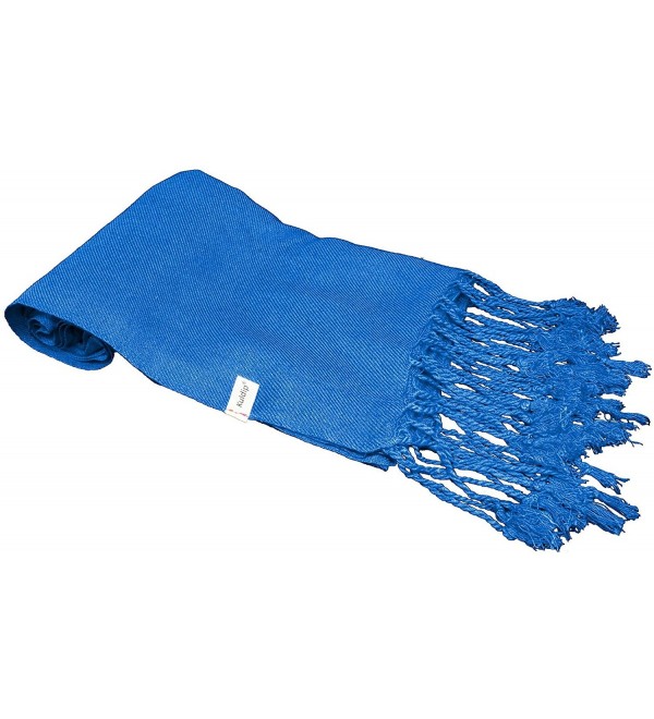 Kuldip Unisex Pashmina Scarf Shawl Wrap Throw Sea Blue - C91130IAX9N