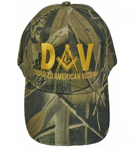 Mason Hat Disabled American Veteran DAV Masonic Freemason Cap Mens - Camouflage - CL12CIXH7L3