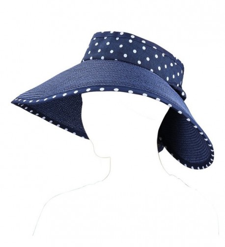 Aerusi Foldable Polka Ribbon Floppy in Women's Sun Hats