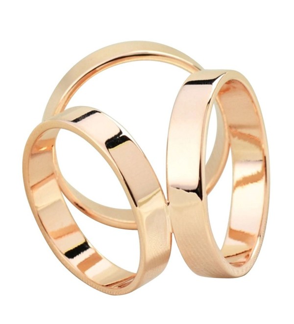 Maikun Scarf Ring Modern Simple Design Triple-ring Scarf Ring Gift for Valentine's Day - Triple Gold-Tone - CB11P0O6L33