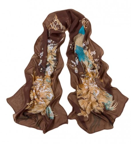 Reversible Voile Shawl 63&lsquo'20&lsquo' Women Scarf for Clothes Decorating - Coffee2 - CC12O0NHC0H