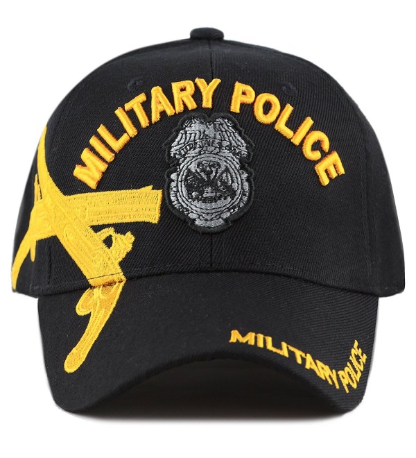 The Hat Depot Official Licensed Military Police Crossed Pistols Embroidered Cap - Black W/ Badge - CC186W0LOMZ