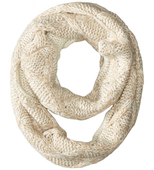 Muk Luks Women's Textured Diamond Eternity Scarf - Vanilla - CW125UF0C1X