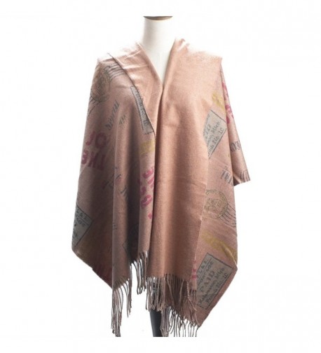 Women Large Soft Pashmina Shawls Wraps Scarf Long Cover Up Scarves 75"x26" - Reddish Brown - CI189HMT0OU