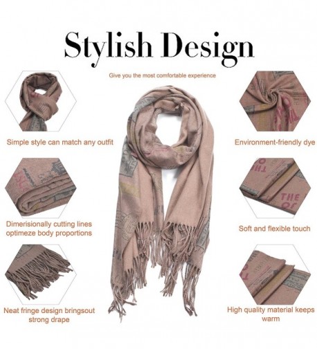 Unisex Classic Cashmere Scarves reddish