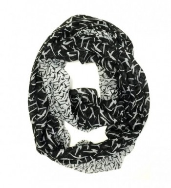 Wrapables Bird Print Infinity Scarf - Back and White - CT124KBZEVL